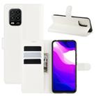 For Xiaomi Mi 10 Lite 5G Litchi Texture Horizontal Flip Protective Case with Holder & Card Slots & Wallet(White) - 1