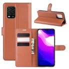 For Xiaomi Mi 10 Lite 5G Litchi Texture Horizontal Flip Protective Case with Holder & Card Slots & Wallet(Brown) - 1