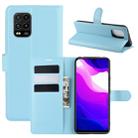 For Xiaomi Mi 10 Lite 5G Litchi Texture Horizontal Flip Protective Case with Holder & Card Slots & Wallet(Blue) - 1