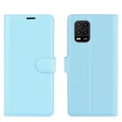For Xiaomi Mi 10 Lite 5G Litchi Texture Horizontal Flip Protective Case with Holder & Card Slots & Wallet(Blue) - 7