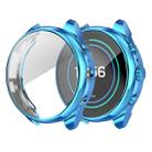 Suitable for Fossil Watch FTW 6022 Female 41mm Electroplated Full-shell TPU Anti-fall Protective Sleeve(Blue) - 1