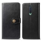 For OnePlus 8 Retro Solid Color Leather Buckle Phone Case with Photo Frame & Card Slot & Wallet & Bracket Function(Black) - 1