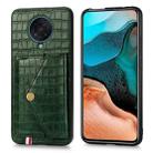 For Xiaomi Redmi K30 Pro Crocodile Pattern PU+TPU+PVC Shatter-resistant Mobile Phone Case with Magnetic Invisible Holder & Holder & Card Slots(Blackish Green) - 1