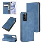 For Huawei Honor 30 Pro Retro-skin Business Magnetic Suction Leather Case with Holder & Card Slots & Wallet(Dark Blue) - 1