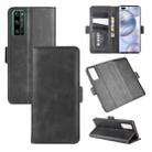 For Huawei Honor 30 Pro Dual-side Magnetic Buckle Horizontal Flip Leather Case with Holder & Card Slots & Wallet(Black) - 1