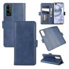 For Huawei Honor 30 Pro Dual-side Magnetic Buckle Horizontal Flip Leather Case with Holder & Card Slots & Wallet(Dark Blue) - 1