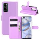 For Huawei Honor 30 Pro Litchi Texture Horizontal Flip Protective Case with Holder & Card Slots & Wallet(Purple) - 1