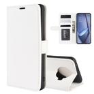 For OPPO ACE 2 R64 Texture Single Horizontal Flip Protective Case with Holder & Card Slots & Wallet& Photo Frame(White) - 1
