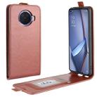 For OPPO ACE 2 R64 Texture Single Vertical Flip Leather Protective Case with Card Slots & Photo Frame(Brown) - 1