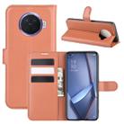 For OPPO ACE 2 Litchi Texture Horizontal Flip Protective Case with Holder & Card Slots & Wallet(Brown) - 1