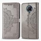 For Xiaomi Redmi K30 Pro Halfway Mandala Embossing Pattern Horizontal Flip Leather Case with Holder & Card Slots & Wallet & Photo Frame & Lanyard(Gray) - 1