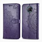 For Xiaomi Redmi K30 Pro Halfway Mandala Embossing Pattern Horizontal Flip Leather Case with Holder & Card Slots & Wallet & Photo Frame & Lanyard(Purple) - 1