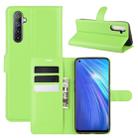 For OPPO Realme 6 Litchi Texture Horizontal Flip Protective Case with Holder & Card Slots & Wallet(Green) - 1