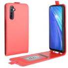 For OPPO Realme 6 R64 Texture Single Vertical Flip Leather Protective Case with Card Slots & Photo Frame(Red) - 1