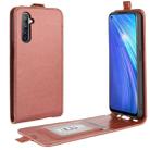 For OPPO Realme 6 R64 Texture Single Vertical Flip Leather Protective Case with Card Slots & Photo Frame(Brown) - 1