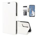 For OPPO A72/A52 R64 Texture Single Horizontal Flip Protective Case with Holder & Card Slots & Wallet& Photo Frame(White) - 1