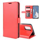For OPPO A72/A52 R64 Texture Single Horizontal Flip Protective Case with Holder & Card Slots & Wallet& Photo Frame(Red) - 1