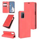 For OPPO A72 Retro-skin Business Magnetic Suction Leather Case with Holder & Card Slots & Wallet(Red) - 1