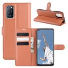 For OPPO A72/A52 Litchi Texture Horizontal Flip Protective Case with Holder & Card Slots & Wallet(Brown) - 1