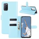 For OPPO A72/A52 Litchi Texture Horizontal Flip Protective Case with Holder & Card Slots & Wallet(Blue) - 1