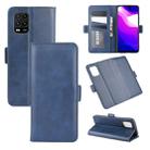 For XiaoMi Mi 10 Lite 5G Dual-side Magnetic Buckle Horizontal Flip Leather Case with Holder & Card Slots & Wallet(Dark Blue) - 1