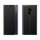 For Xiaomi Redmi Note 8 Pro Side Display Magnetic Horizontal Flip Plain Texture Cloth + PC Case with Holder & Sleep / Wake-up Function(Black) - 1