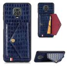 For Xiaomi Redmi Note 9  Crocodile Pattern Envelope Card Package Phone Case With Magnet And Bracket Function(Blue) - 1