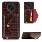 For Xiaomi Redmi K30 Pro Crocodile Pattern Envelope Card Package Phone Case With Magnet And Bracket Function(Brown) - 1
