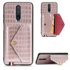 For Xiaomi Redmi K30 Crocodile Pattern PU+TPU+PVC Shatter-resistant Mobile Phone Case with Magnetic Invisible Holde & Card Slots(Rose Gold) - 1
