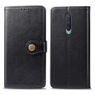 For OnePlus 8 Retro Solid Color Leather Buckle Phone Case with Lanyard & Photo Frame & Card Slot & Wallet & Stand Function(Black) - 1