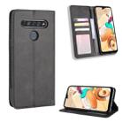 For LG K41S /K51S Magnetic Buckle Retro Crazy Horse Texture Horizontal Flip Leather Case, with Holder & Card Slots & Photo Frame(Black) - 9