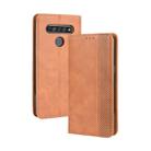 For LG K41S /K51S Magnetic Buckle Retro Crazy Horse Texture Horizontal Flip Leather Case, with Holder & Card Slots & Photo Frame(Brown) - 1