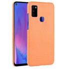 For Galaxy M51 (Side Fingerprint) Shockproof Crocodile Texture PC + PU Case(Orange) - 1