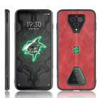 For Xiaomi Black Shark 3 Pro Shockproof Sewing Cow Pattern Skin PC + PU + TPU Case(Red) - 1