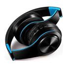 B7 Wireless Bluetooth Headset Foldable Headphone Adjustable Earphones with Microphone(Black Blue) - 2