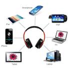 B7 Wireless Bluetooth Headset Foldable Headphone Adjustable Earphones with Microphone(Black Red) - 6
