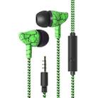 3.5mm Jack Crack Earphone Wired Headset Super Bass Sound Headphone Earbud with Mic for Mobile Phone Samsung Xiaomi MP3 4(Green) - 1