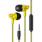 3.5mm Jack Crack Earphone Wired Headset Super Bass Sound Headphone Earbud with Mic for Mobile Phone Samsung Xiaomi MP3 4(YELLOW) - 1