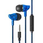 3.5mm Jack Crack Earphone Wired Headset Super Bass Sound Headphone Earbud with Mic for Mobile Phone Samsung Xiaomi MP3 4(Blue) - 1