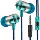 Metal Wired Earphone Super Bass Sound Headphones In-Ear Sport Headset with Mic for Xiaomi Samsung Huawei(Green) - 1