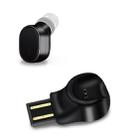 LESIRI X12 Bluetooth Headset Mini Wireless Earphone Portable USB Magnetic Charging Headset Sport Earbud Headset for iPhone(Black) - 1