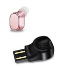 LESIRI X12 Bluetooth Headset Mini Wireless Earphone Portable USB Magnetic Charging Headset Sport Earbud Headset for iPhone(Rose Gold) - 1