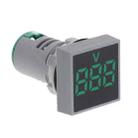 AD101-22VMS Mini AC 20-500V Voltmeter Square Panel LED Digital Voltage Meter Indicator(Green) - 1