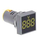 AD101-22VMS Mini AC 20-500V Voltmeter Square Panel LED Digital Voltage Meter Indicator(Yellow) - 1