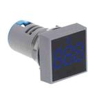 AD101-22VMS Mini AC 20-500V Voltmeter Square Panel LED Digital Voltage Meter Indicator(Blue) - 1