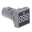 AD101-22VMS Mini AC 20-500V Voltmeter Square Panel LED Digital Voltage Meter Indicator(White) - 1