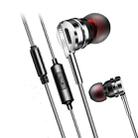 Earphone Headphones D05 Metal Stereo Headset with Mic Earphones Noise Cancelling auriculares Earbud for phone Xiaomi Music(Silver Grey) - 1
