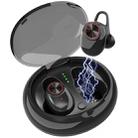 TWS Bluetooth 5.0 Wireless Bluetooth Earphones with Magnetic Charging Box(Black) - 1