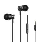 Langsdom M305 Bass Earphone for Phone 3.5mm In-ear Metal Earphones with HD Mic Earbuds for xiaomi iPhone Samsung(M305 Black) - 1