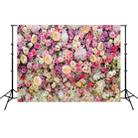 2.1m x 1.5m Flower Wall Simulation Rose Wedding Party Arrangement 3D Photography Background Cloth(H3) - 1